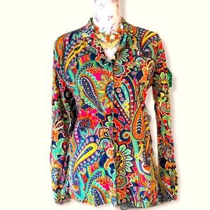 Vera Bradley Paisley Long sleeve Tees